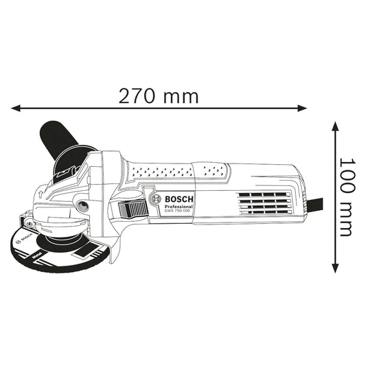 Bosch Professional Smerigliatrice Angolare Gws 750