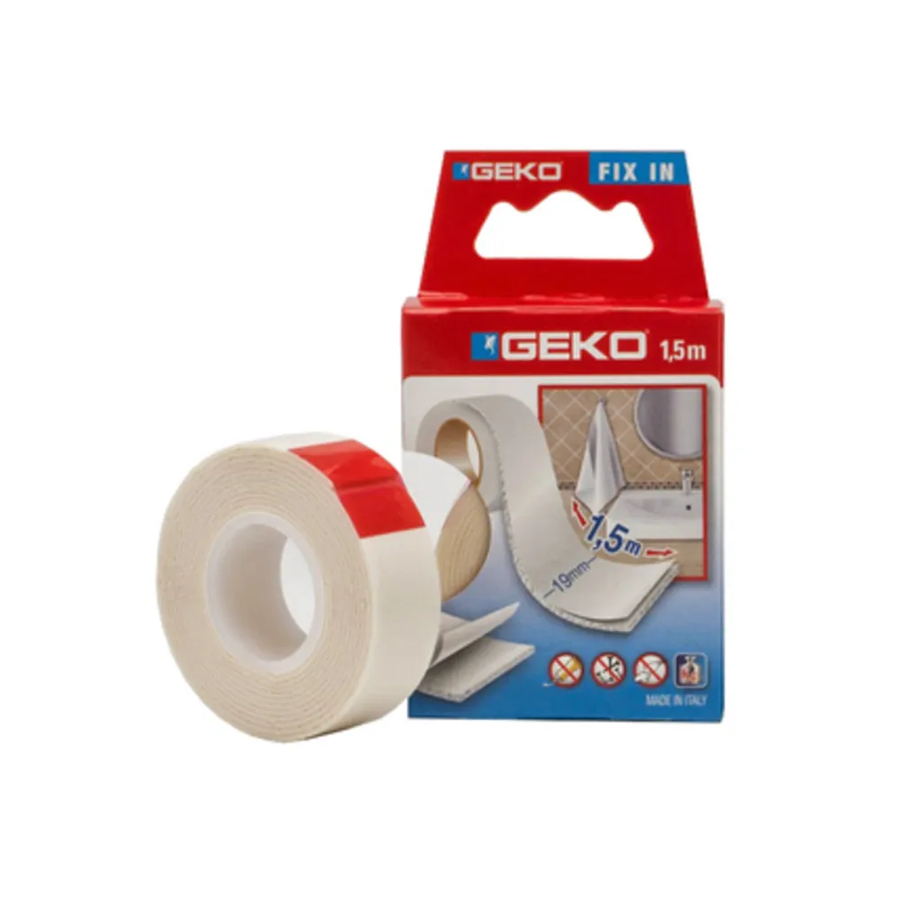 NASTRO BIADESIVO 19X5 BIANCO GEKO