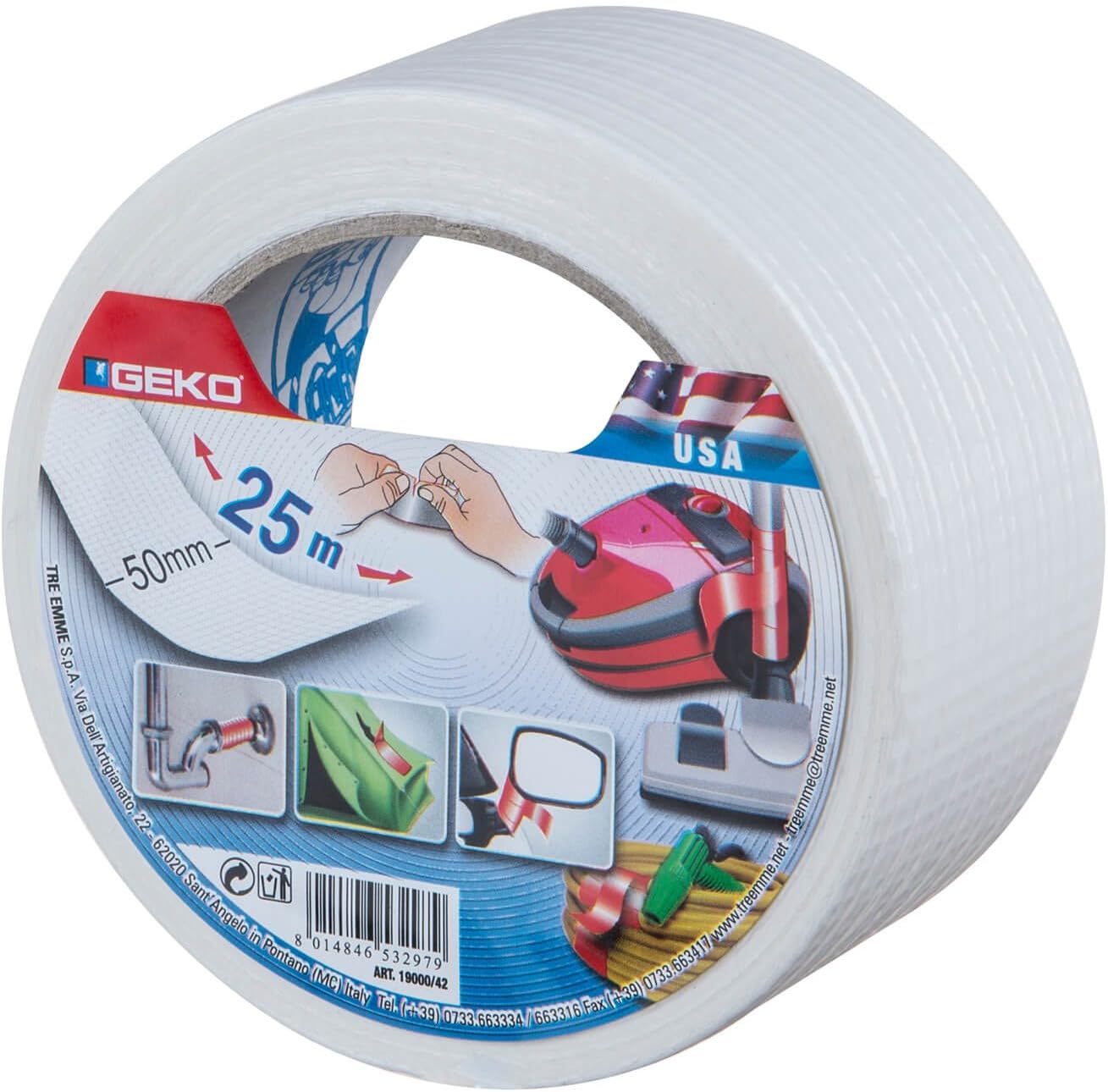NASTRO TELATO BIANCO 50MMX25M