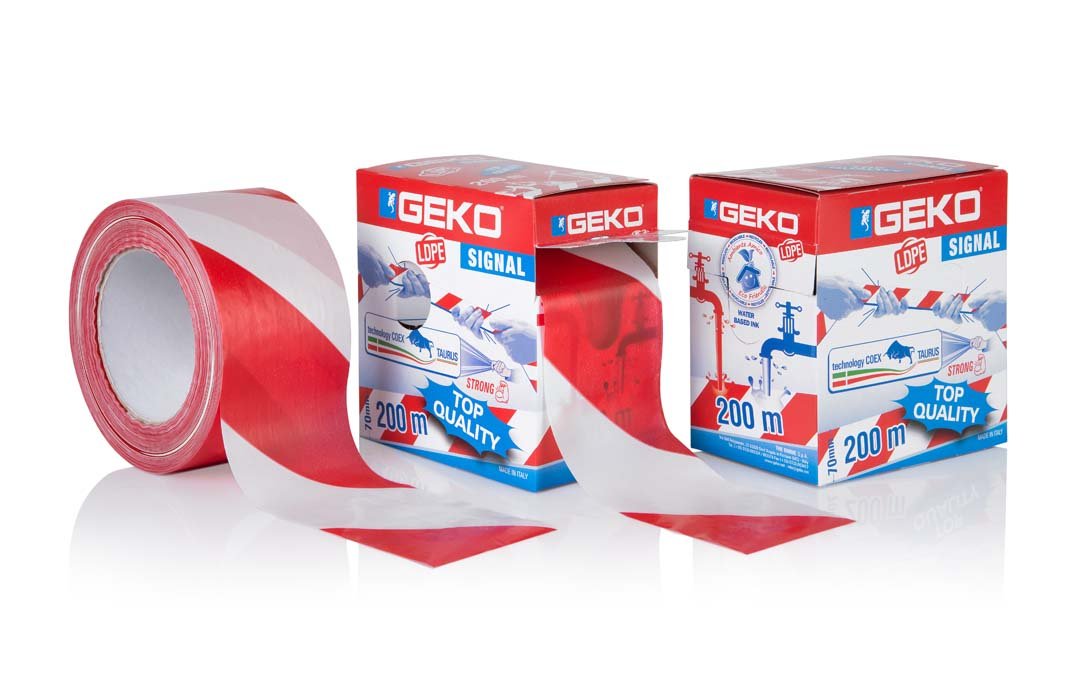NASTRO SEGNALETICO BIANCO/ROSSO