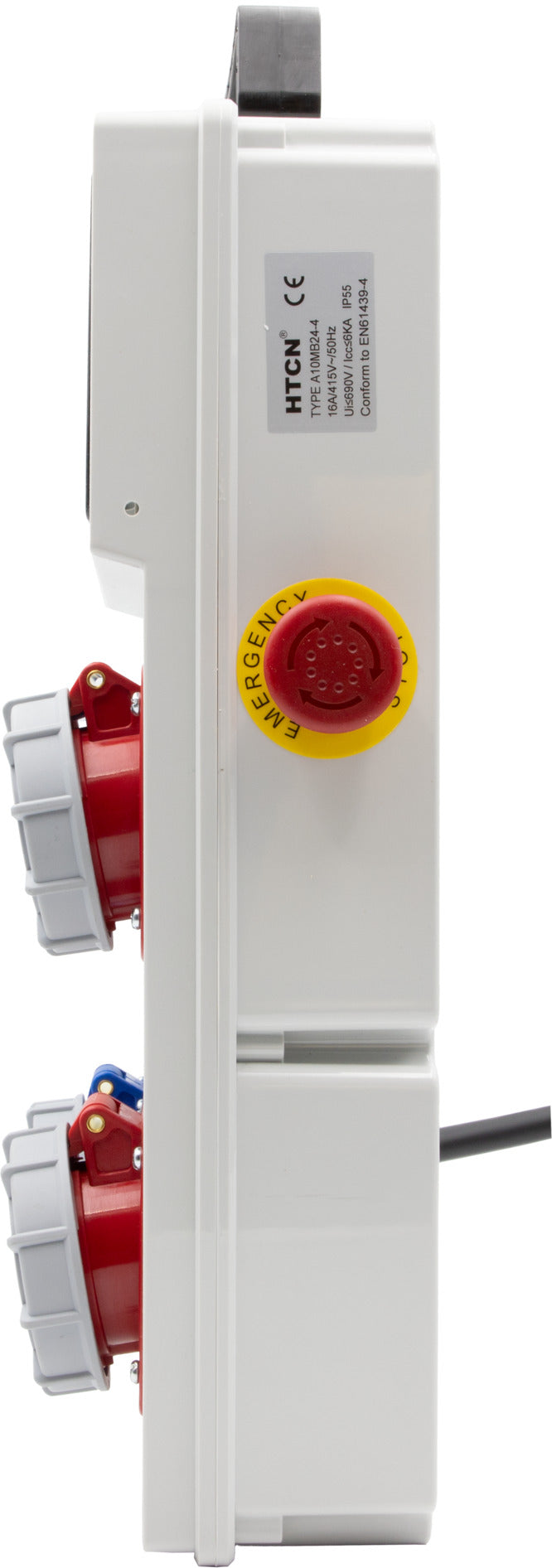 Distributore di corrente BSV 4 ITRE3, EMO, RCD 30mA, cavo da 1.7m, 2x CEE 230V/16A IP67, 2x CEE 400V/16A IP67
