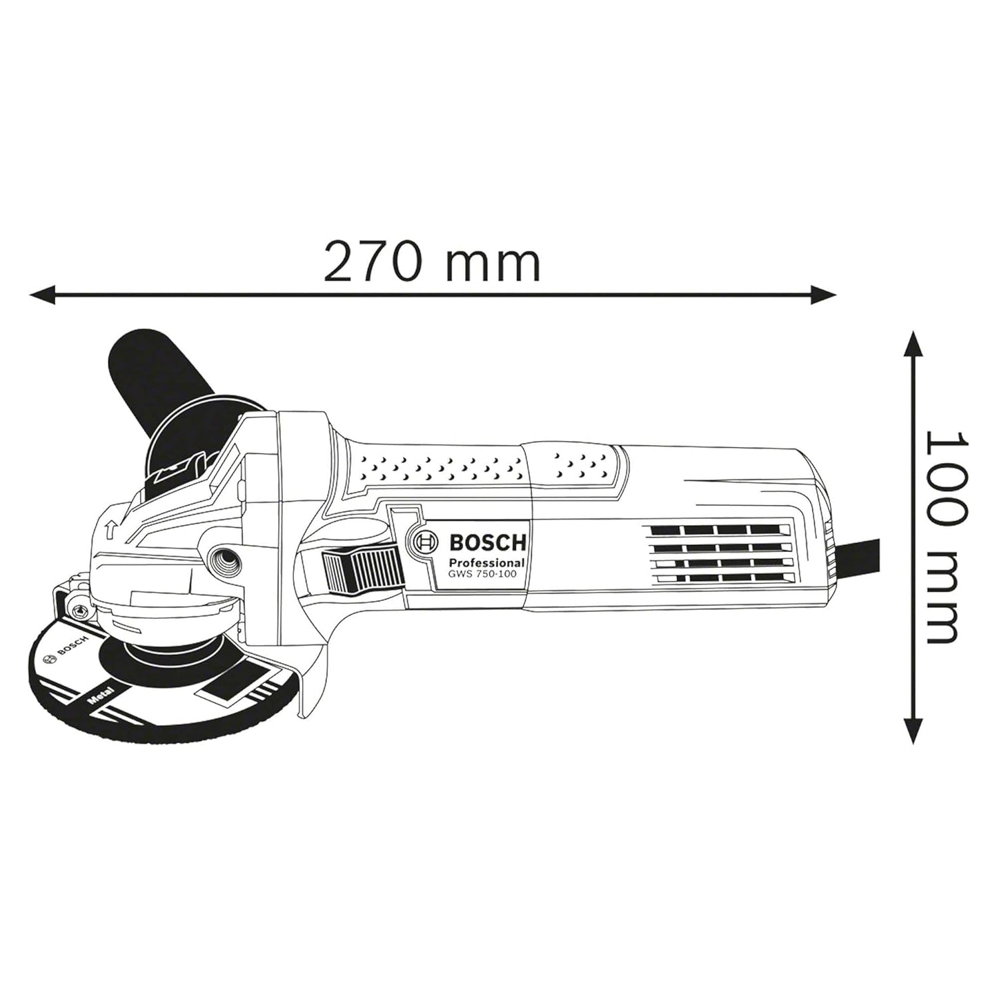 Bosch Professional Smerigliatrice Angolare Gws 750