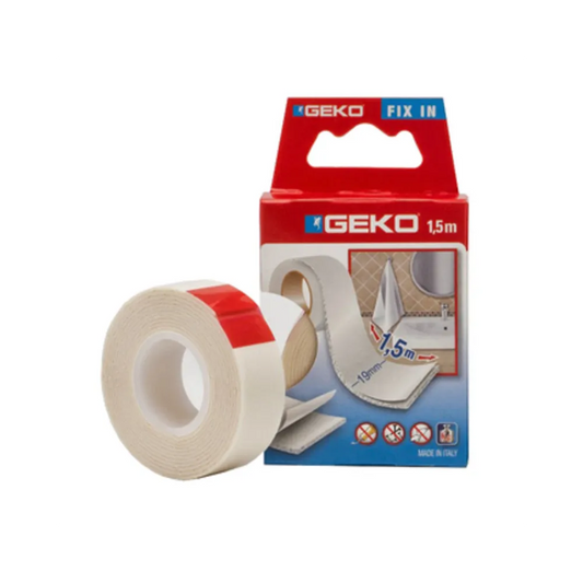 NASTRO BIADESIVO 19X5 BIANCO GEKO