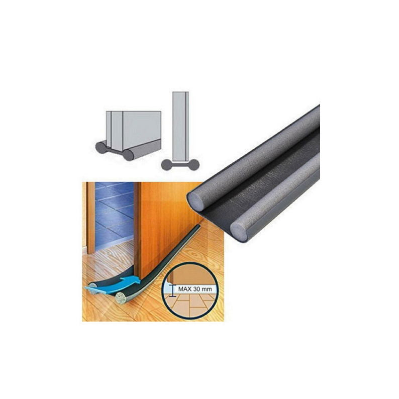 Geko Double Paraspifferi sottoporta 1470 a doppia chiusura 95 x 950 mm MARRONE