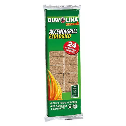 DIAVOLINA ACCENDIFUOCO/GRILL ECOLOGICA 24 CUBI
